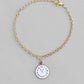VOJ Gold-Polished White Clock Charm Bracelet - Swadesiicart