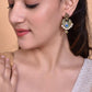 VOJ Gold-Polished Peacock Contemporay Jhumka Earrings - Swadesiicart