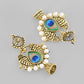 VOJ Gold-Polished Peacock Contemporay Jhumka Earrings - Swadesiicart