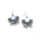 VOJ Oxidised Silver Plated Mirror And Ghungharoo Beads Jewellery Set - Swadesiicart