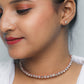 VOJ Gold-Polished Single Line Stone Studded Choker Jewellery Set - VOJ (Valley Of Jewellery)
