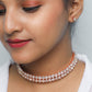 VOJ Gold-Polished Double Line Stone Studded Choker Jewellery Set - VOJ (Valley Of Jewellery)