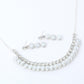 VOJ Silver Plated White Pearl Studded Choker Jewellery Set - Swadesiicart