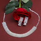 VOJ Silver Plated Stone Studded Choker Jewellery Set - VOJ (Valley Of Jewellery)