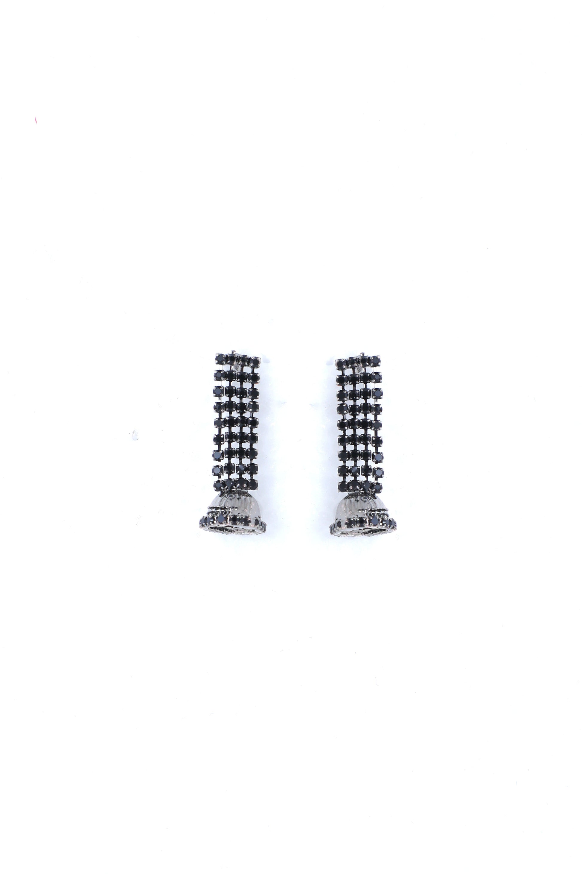 VOJ Black Stone Studded Choker Jewellery Set - Swadesiicart