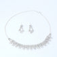 VOJ Silver Plated Stone Studded Choker Necklace And Earrings Set - Swadesiicart
