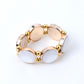 VOJ Gold-Polished With White Stone Studded Wraparound Bracelet - Swadesiicart