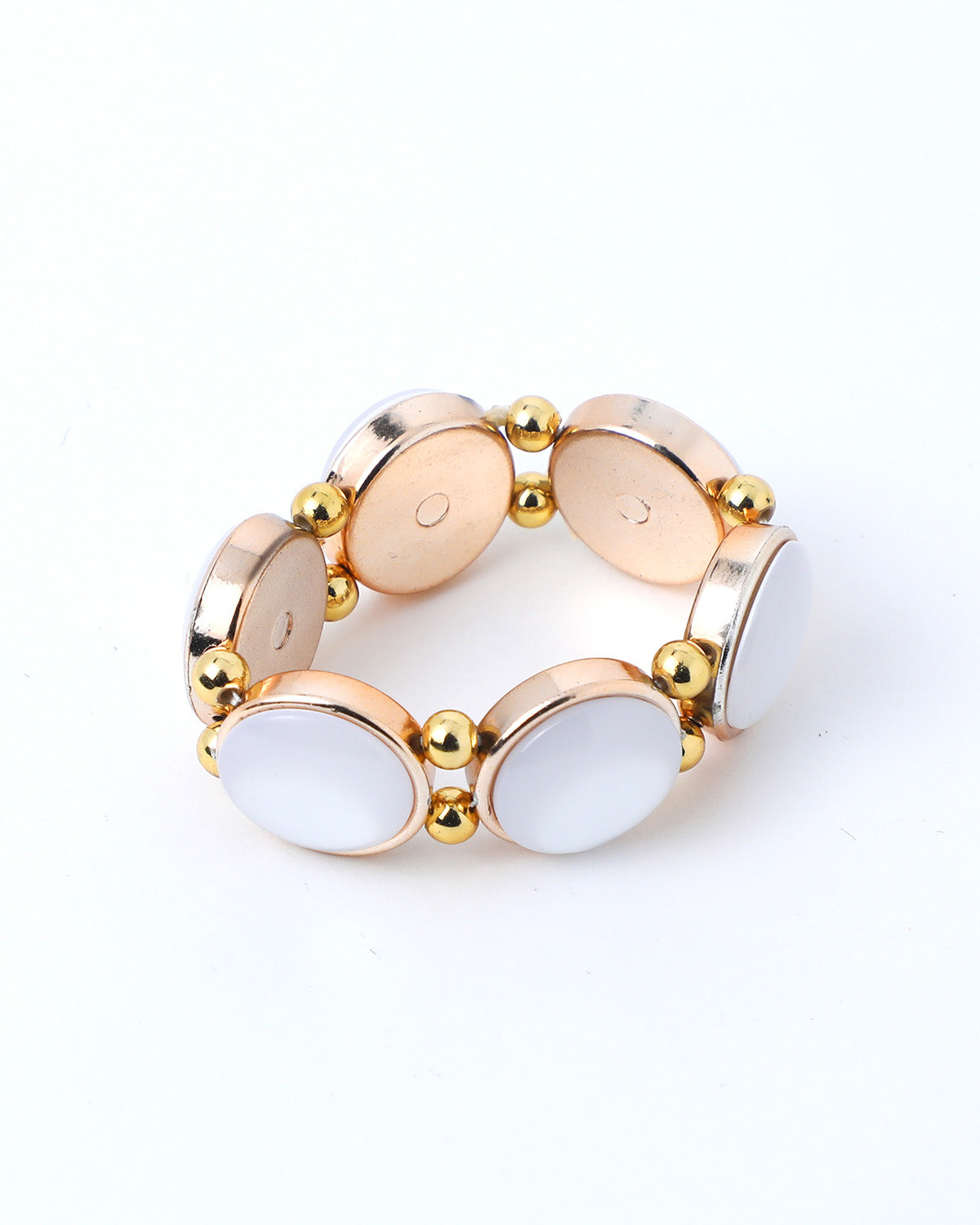 VOJ Gold-Polished With White Stone Studded Wraparound Bracelet - Swadesiicart