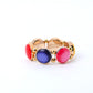 VOJ Gold-Polished With Multi Colored Stone Studded Wraparound Bracelet - Swadesiicart