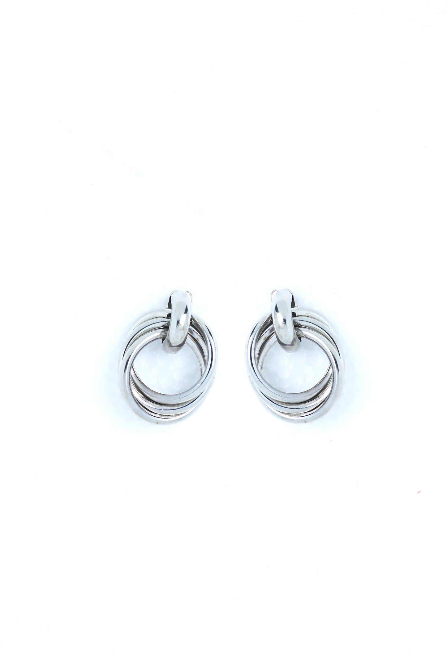 VOJ Silver Plated Circluar Studs Earring - Swadesiicart