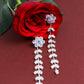 VOJ Silver Plated Stone Studded Drop Earrings - Swadesiicart