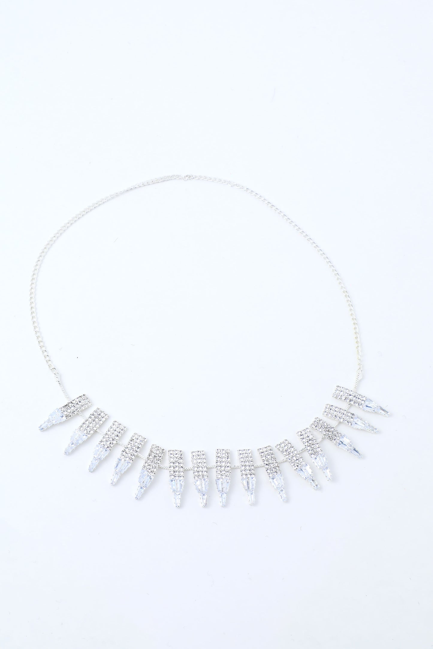 VOJ Silver Plated Stone Studded Necklace And Earring Set - Swadesiicart