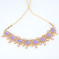 VOJ Gold-Polished Leavender Color Stone Kundan Studded Choker Jewellery Set - Swadesiicart