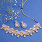 VOJ Gold-Polished Leavender Color Stone Kundan Studded Choker Jewellery Set - VOJ (Valley Of Jewellery)
