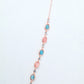VOJ Gold-Polished Multi Colored Stone Studded Charm Bracelet - Swadesiicart