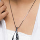 VOJ Black Stone Studded Pandent Necklace | Swadesiicart