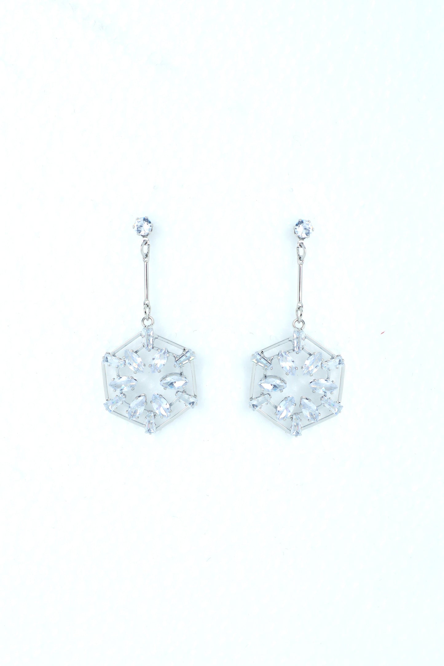 VOJ Silver Plated Stone Studded Circluar Earrings - Swadesiicart