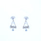 VOJ Silver Plated Stone Studded With Bow Triangle Shaped Earrings - Swadesiicart