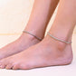 VOJ Set Of 2 Silver Plated Snake Anklet - Swadesiicart