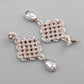 VOJ Silver Plated Party Wear AD Choker Necklace Jewellery Set - Swadesiicart