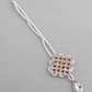 VOJ Silver Plated Party Wear AD Choker Necklace Jewellery Set - Swadesiicart