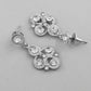 VOJ AD Stone Studded Silver Plated Necklace and Earrings Set - Swadesiicart