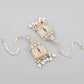 VOJ Gold-Polished Handcrafted Pearls Beaded ChandBali Earrings with Kan Chain - Swadesiicart