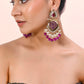 VOJ Gold-Polished Purple Colour Drop And Dangle Statement Earrings - Swadesiicart