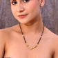 VOJ Gold-Polished Stone Studded Cricular shaped Mangalsutra - Swadesiicart