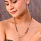 VOJ Gold-Polished AD-Studded & Beaded Layered Mangalsutra - Swadesiicart