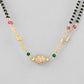 VOJ Gold-Polished AD-Studded & Beaded Layered Mangalsutra - Swadesiicart