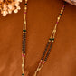 VOJ Gold-Polished AD-Studded & Beaded Layered Mangalsutra - Swadesiicart
