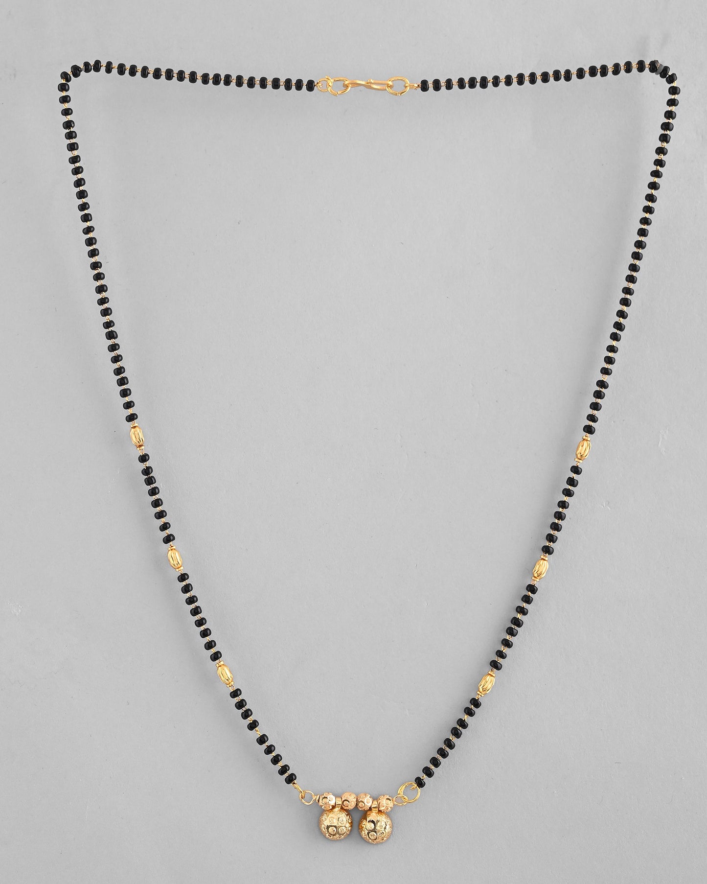 VOJ Gold-Polished Beaded Mangalsutra - Swadesiicart