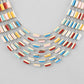 VOJ Multi Coloured Long Necklace With Earrings Set - Swadesiicart