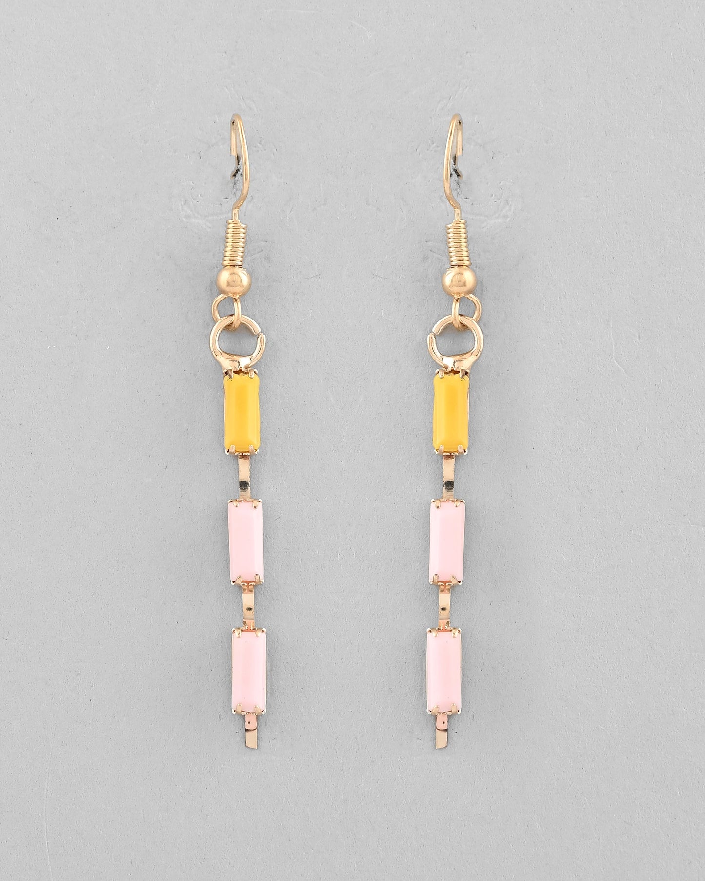VOJ Multi Coloured Long Necklace With Earrings Set - Swadesiicart