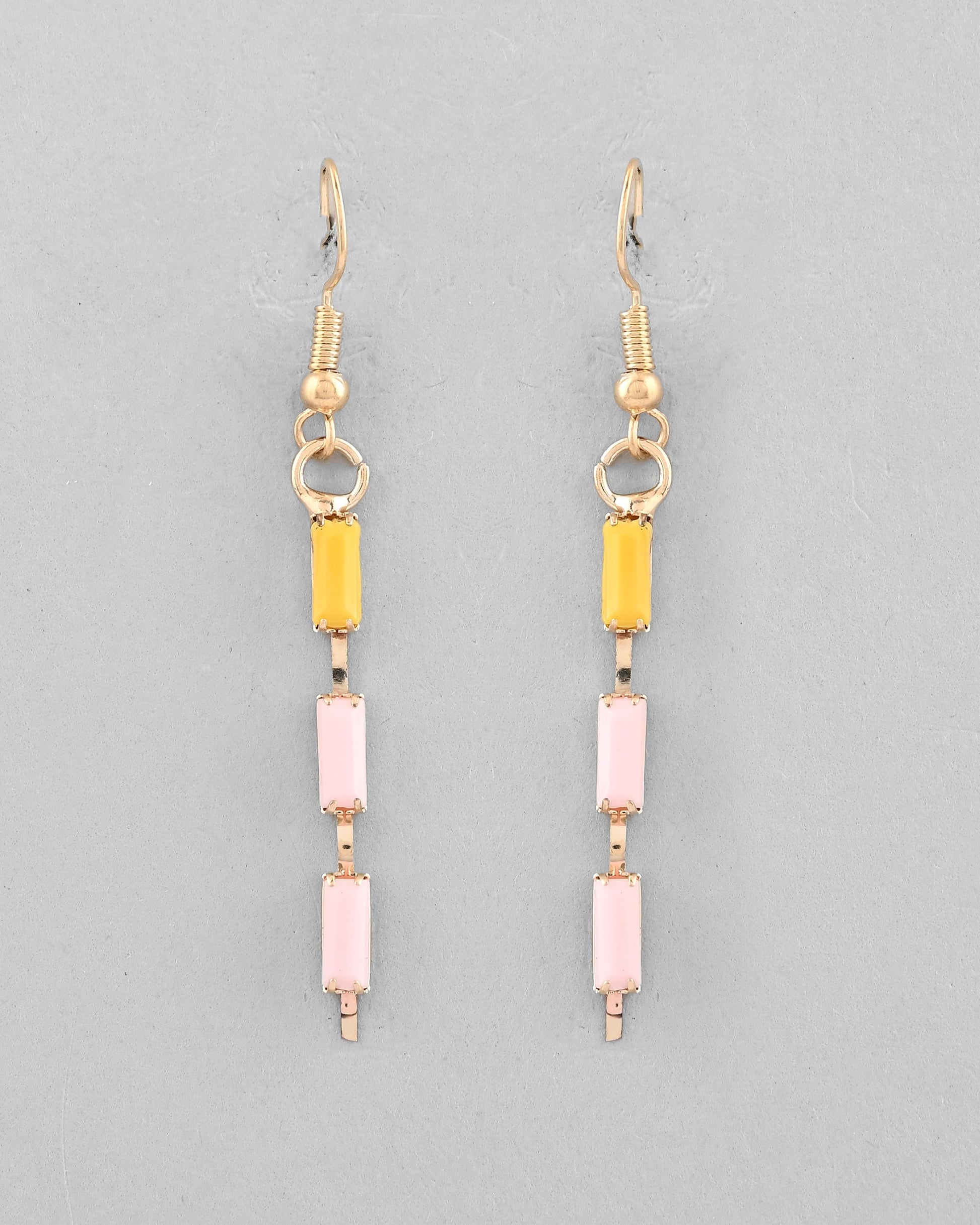 VOJ Multi Coloured Long Necklace With Earrings Set - Swadesiicart