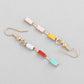 VOJ Multi Coloured Long Necklace With Earrings Set - Swadesiicart