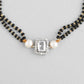 VOJ Rectangle Shaped And AD Stone Silver Plated Mangalsutra bracelet - Swadesiicart