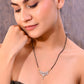 VOJ Silver-Plated AD Stone And Beaded Mangalsutra - Swadesiicart