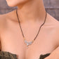 VOJ Silver-Plated AD Stone And Beaded Mangalsutra - Swadesiicart
