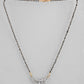 VOJ Silver-Plated AD Stone And Beaded Mangalsutra - Swadesiicart