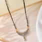 VOJ Silver-Plated AD Stone And Beaded Mangalsutra - Swadesiicart