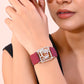 VOJ Silver Plated AD Stone Studded Belt Bracelet - Swadesiicart