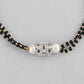 VOJ Silver Plated AD Stone Studded Cylindrical Shaped Mangalsutra Bracelet - Swadesiicart