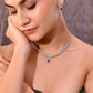 VOJ Gold-Polished White And Blue Colour AD-Studded Jewellery Set - Swadesiicart