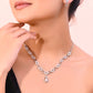 VOJ Silver-Plated AD-Studded Designer Jewellery Set - Swadesiicart