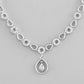 VOJ Silver-Plated AD-Studded Designer Jewellery Set - Swadesiicart