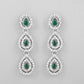 VOJ AD Studded with White and Green Stone Layered Jewellery Set - Swadesiicart