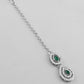 VOJ AD Studded with White and Green Stone Layered Jewellery Set - Swadesiicart