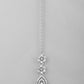 VOJ Silver Plated AD Studded Necklace With Earrings And Mangtikka Set - Swadesiicart